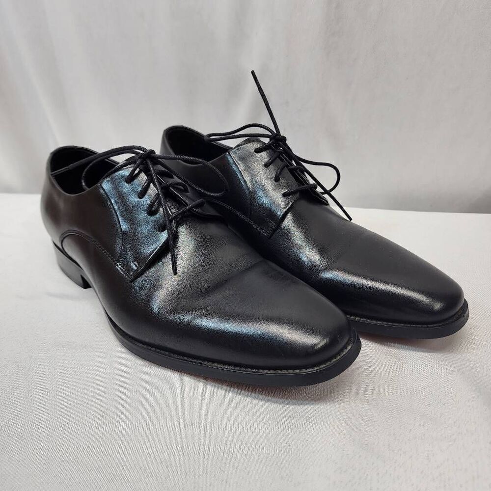 GIFENNSE Men's 10.5 Leather Lace up Leather Lined Perforated Dress Oxfords Shoes